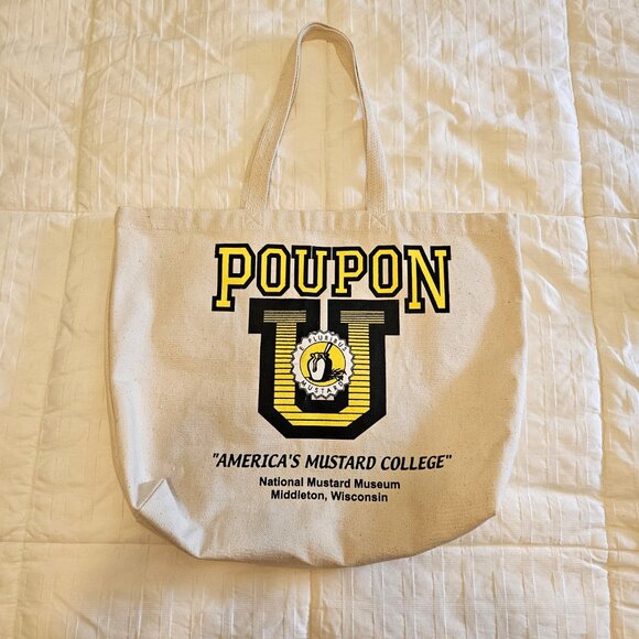 Mustard Museum Reusable Shopping Tote Bag "Poupon U-America's Mustard College" - Picture 4 of 7